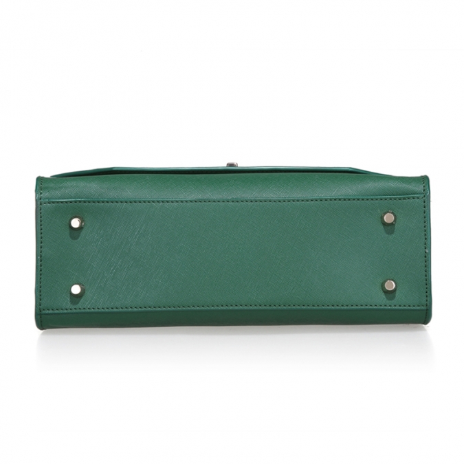 Custom Green Color Women fashion Saffiano Cow Leather women Crossbody handbags 