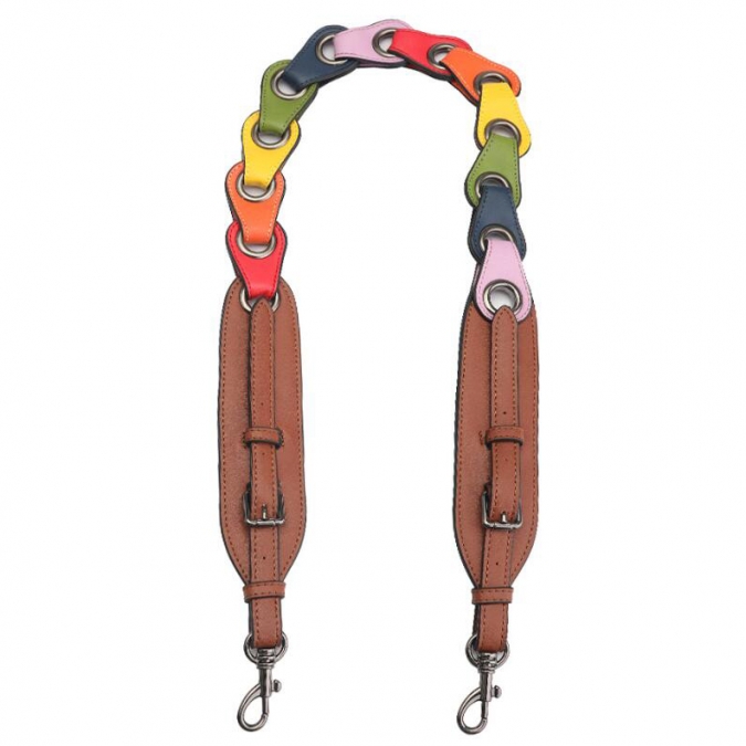 Custom colorful genuine leather ring leather shoulder straps 