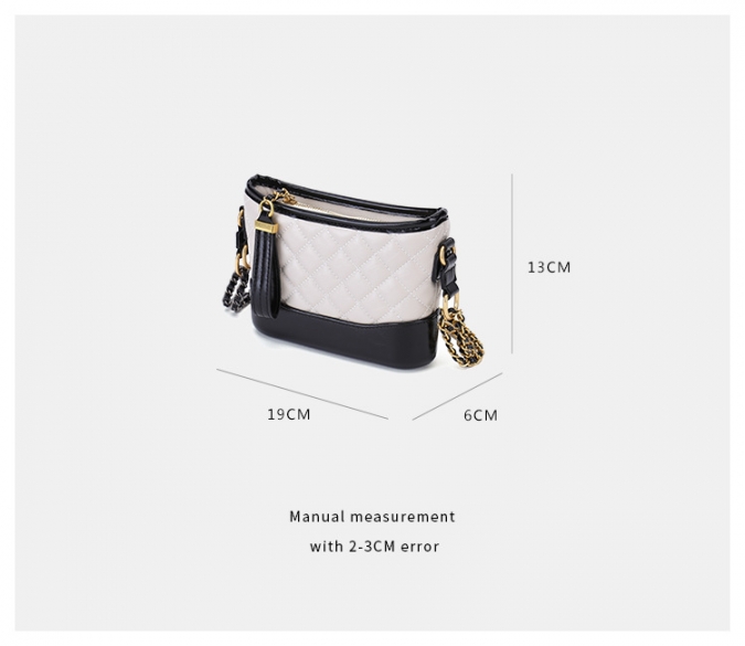 OEMファッションデザイナーの黒と白のキルティングpuレザークロスボディバッグイブニング財布 