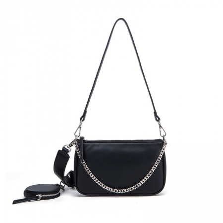 卸売価格小さな丸い財布と新しいトレンディな女性の小さなジッパーショルダーバッグ