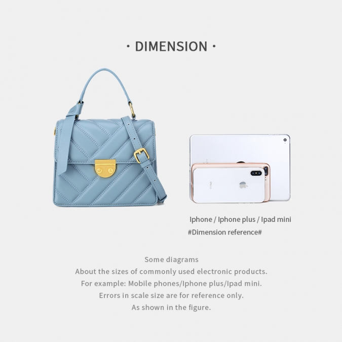 oemの青い色の女性のための滑らかな革キルティングデザインのショルダーバッグ 